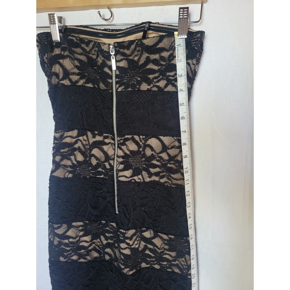 B.Darlin Prom Dress Lace Black Strapless Size 1/2 Maxi Full Length - Picture 8 of 12